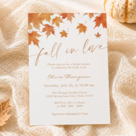 Fall In Love Bröllopsdusch Inbjudan