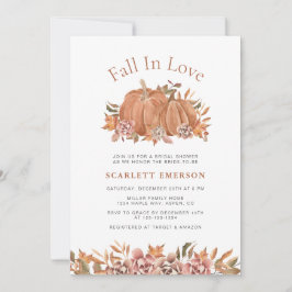 Fall In Love Bröllopsdusch Inbjudan