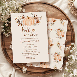 Fall in Love Bröllopsdusch Inbjudningar