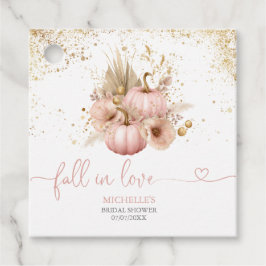 Fall in Love Bröllopsdusch Tack Pumpa Gåvor Etiketter