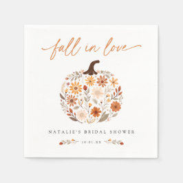Fall in Love Pumpa Bröllopsdusch Pappersservett