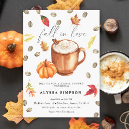 Fall in Love Pumpa Latte Bröllopsfest Inbjudan
