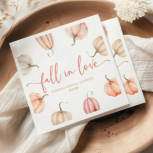 Fall In Love Rosa Pumpa Bröllopsdusch Pappersservett