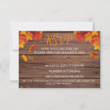 Fall In Love RSVP-kort