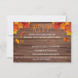 Fall In Love RSVP-kort OSA Kort
