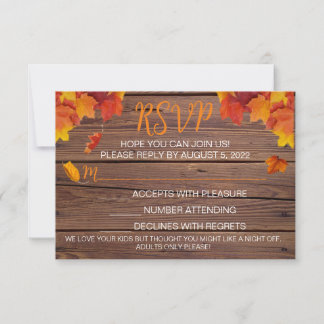 Fall In Love RSVP-kort OSA Kort