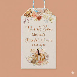 Fall In Love Rustic Bridal Shower Thank You Presentetikett