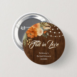 Fall in Love Rustic Fall Blommor Bröllopsdusch Knapp