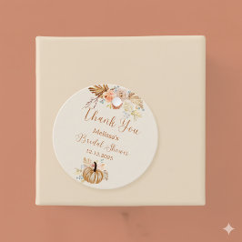 Fall In Love Rustic Terracotta Bridal Shower Gåvor Etiketter