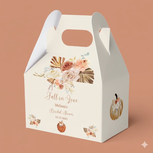 Fall in Love Rustic Terracotta Bridal Shower Presentaskar (Skapare uppladdad)