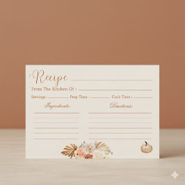 Fall In Love Rustic Terracotta Bröllopsreceptkort Inbjudningar