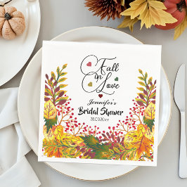 Fall in Love Script Bridal Shower är inte en menin Pappersservett