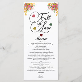 Fall in Love Script Wedding Meny