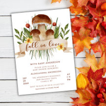 Fall In Love Svamp Höst Bebis Shower 