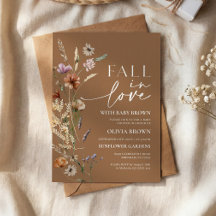 Fall in Love Terracotta Vildblomma Bebis Shower