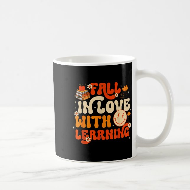 Fall In Love With Learning Autum Thanksgiving Teac Kaffemugg (Höger)