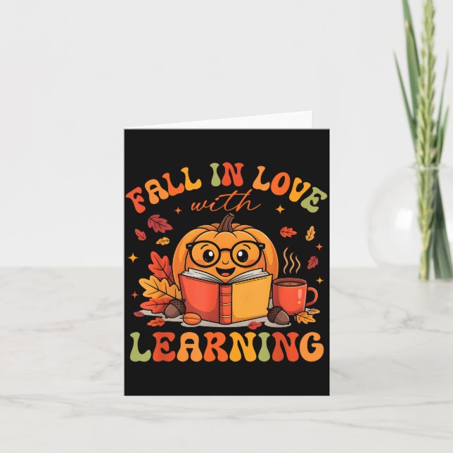 Fall In Love With Learning Autum Thanksgiving Teac Kort (Framsida)