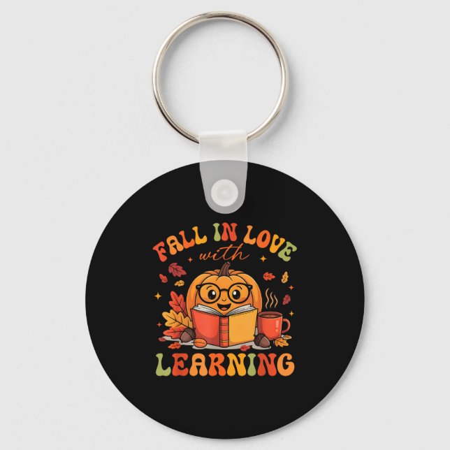Fall In Love With Learning Autum Thanksgiving Teac Nyckelring (Framsida)