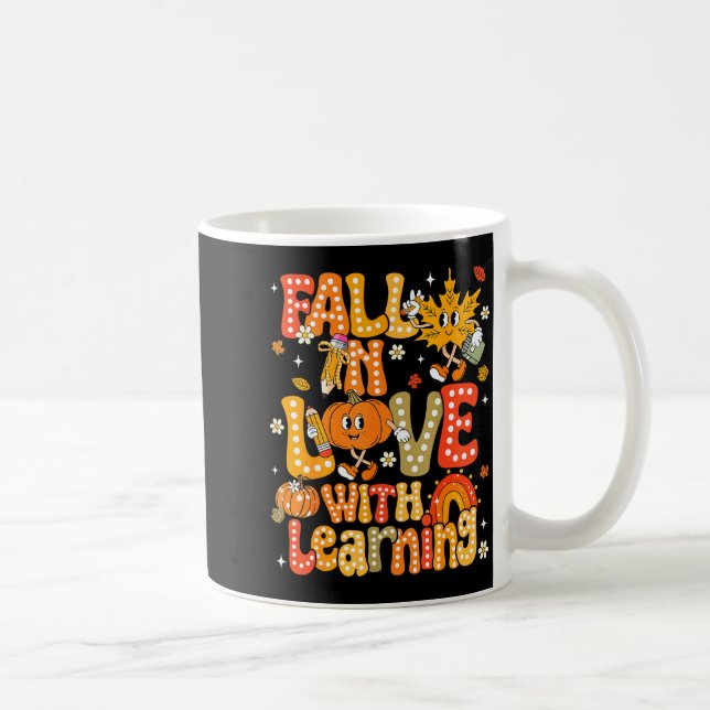 Fall In Love With Learning Autumn Thanksgiving Pum Kaffemugg (Höger)