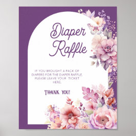 Fall in loveDiaper raffle blommigt baby in bloom Poster