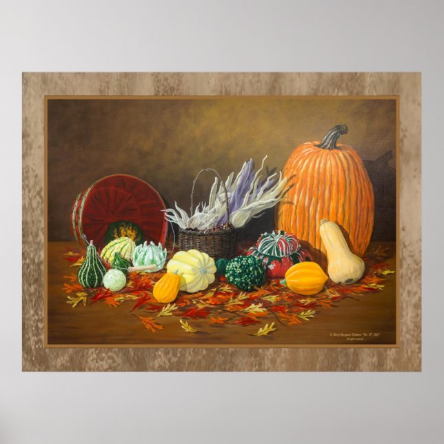 Fall "in Season" Fin Art Stilla livet Poster (Framsidan)