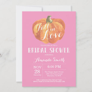 Fall Inbjudningskort för möhippan Card-Rosa