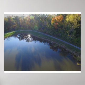 Fall Indiana Sol, och Löv Poster