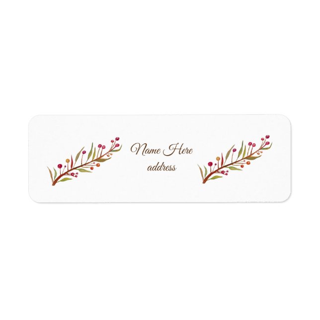 Fall Inslag, returetiketter för Anpassningsbar til Returadress Etikett (Framsidan)