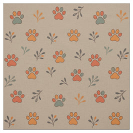 Fall Inspired Paw Skriv ut bomullsFabric av Yard Tyg