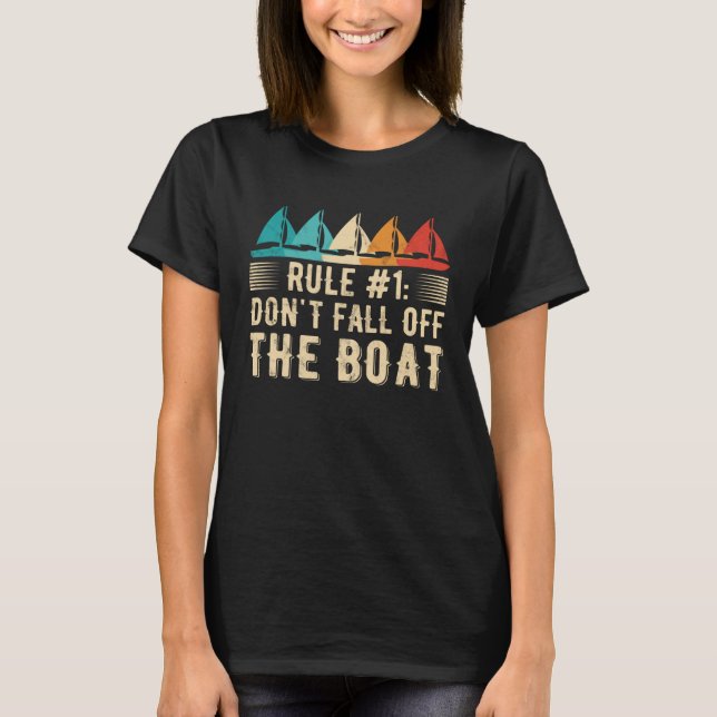 Fall inte av båtsegling 1 t shirt (Framsida)