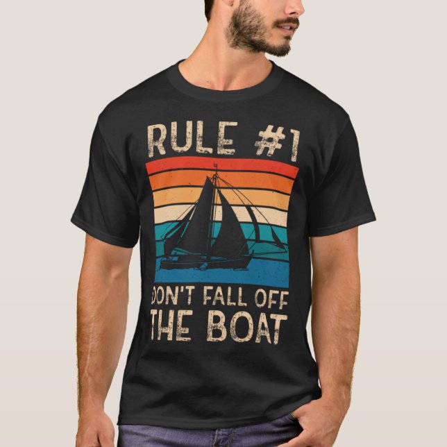 Fall inte av båtsegling 3 t shirt (Framsida)
