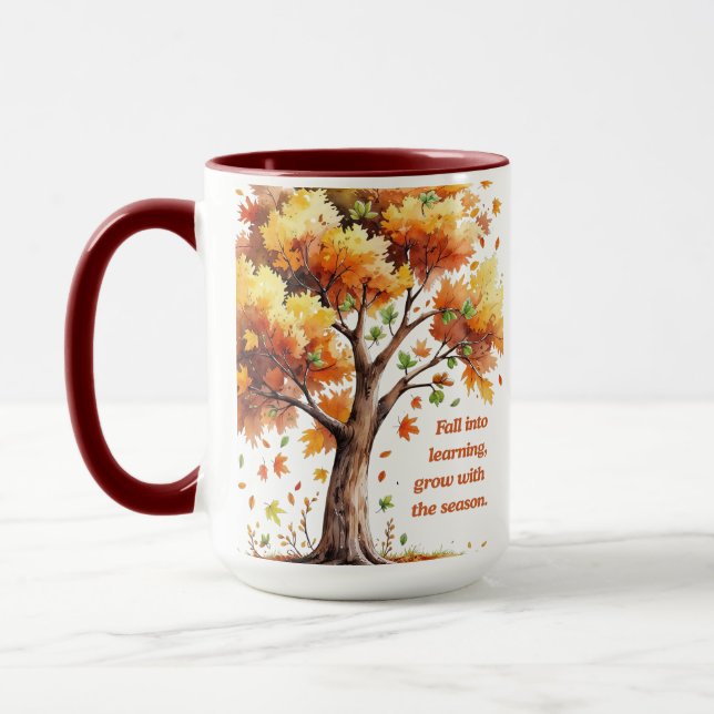 Fall Into Learning – Inspirational Autumn Mugg (Vänster)