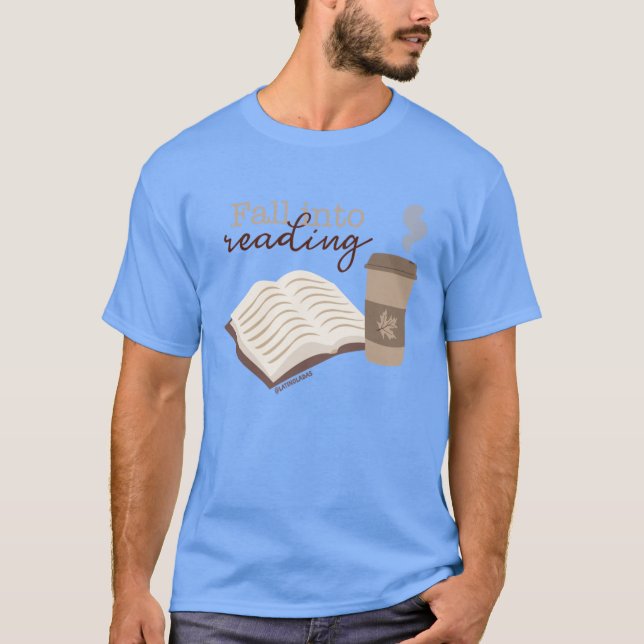 Fall Into Reading Bookish Fall Autumn Kindle Reade T Shirt (Framsida)