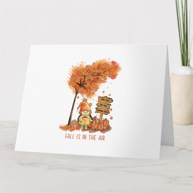 Fall Is In the Air Autumn Lover Gift  Kort (Framsida)