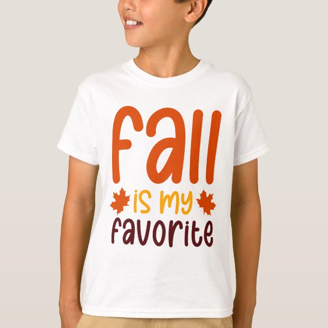 Fall Is My Favorite - Cozy Autumn Quote Design T Shirt (Framsida)