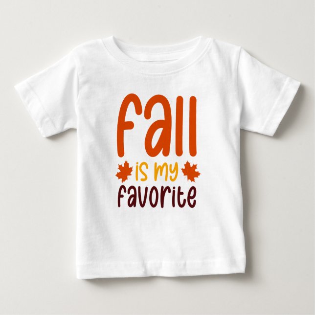 Fall Is My Favorite - Cozy Autumn Quote Design T Shirt (Framsida)