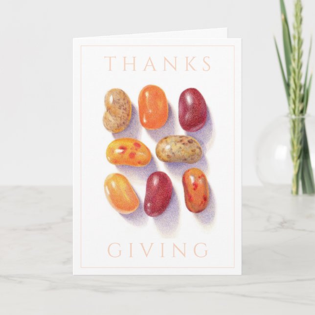 FALL JELLY BEANES Thanksgiving Card Helgkort (Framsida)