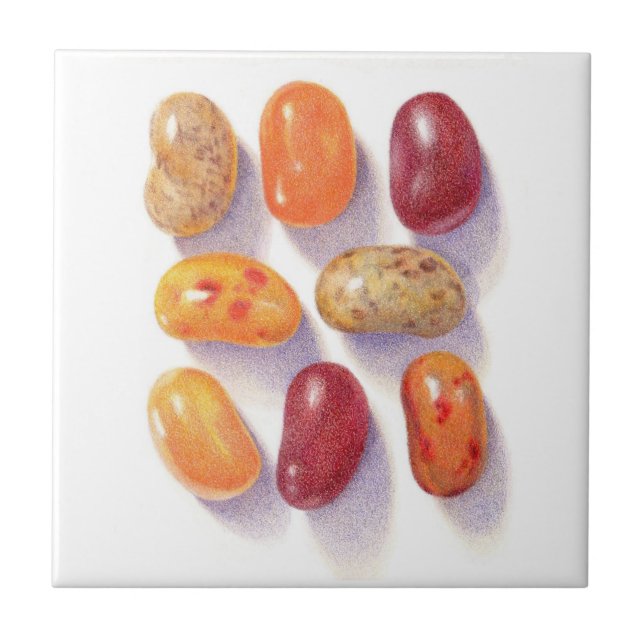 FALL JELLY BEANS 4,25x4,25 Keramisk Kakelplatta (Framsidan)