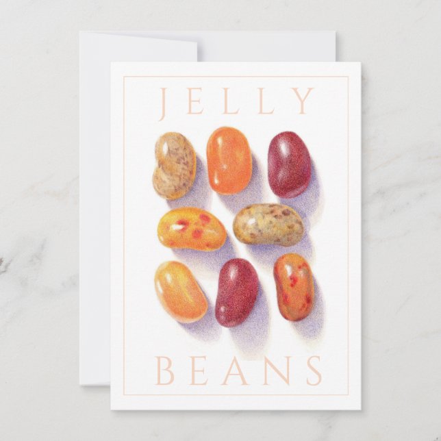 FALL JELLY BEANS 4,5x6,25-plattkort Inbjudningar (Framsida)