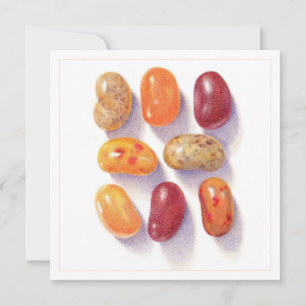 FALL JELLY BEANS 5,25" Fyrkantigt Platt Kort