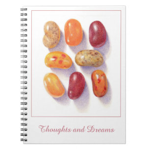 FALL JELLY BEANS 6,5x8,75 Spiral bärbar dator Anteckningsbok