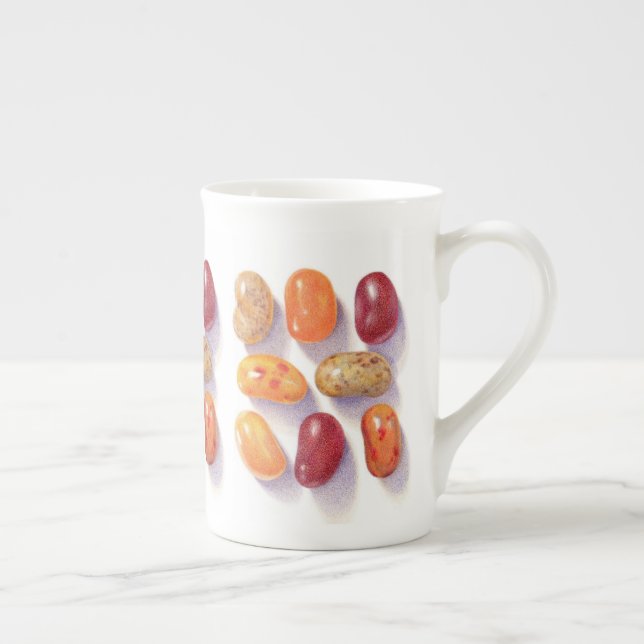 FALL JELLY BEANS Bone China Mugg Benporslin Mugg (Höger)