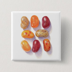 FALL JELLY BEANS Square Button Knapp