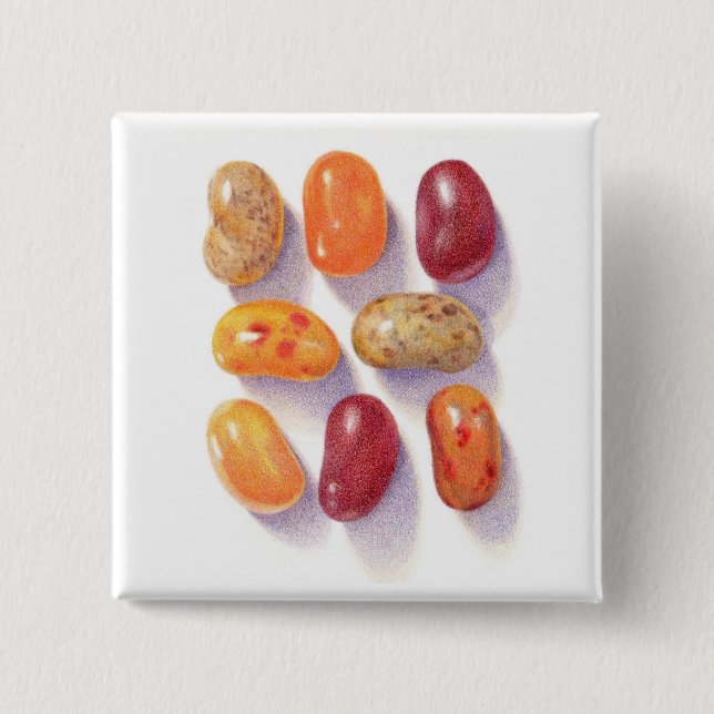 FALL JELLY BEANS Square Button Knapp (Framsida)