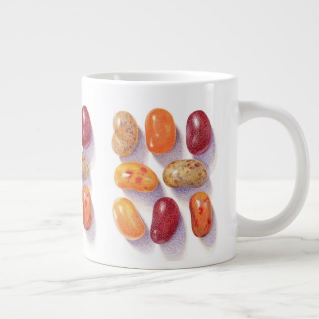 FALL JELLY BEANS Stor Vit Mugg Jumbo Mugg (Höger)