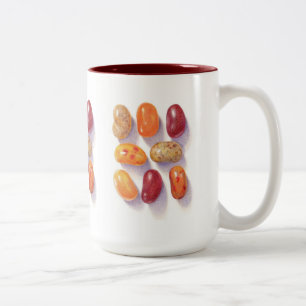 FALL JELLY BEANS Tall Maroon Two-Tone Mugg