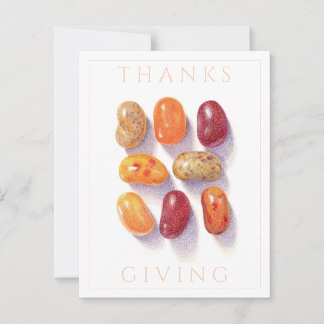 FALL JELLY BEANS-Thanksgiving 4.25x5.5-platta kort (Framsida)