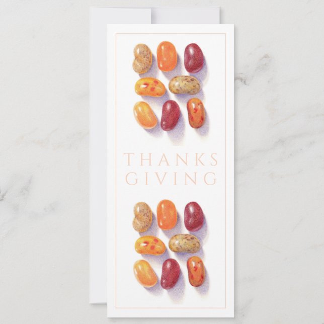 FALL JELLY BEANS-Thanksgiving 4x9.25-platta kort (Framsida)
