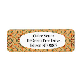 Fall Kaleidoscope Returadress Etikett