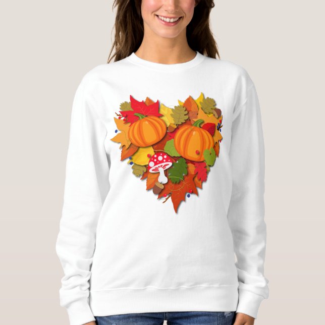 Fall Kärlek Heart T Shirt (Framsida)